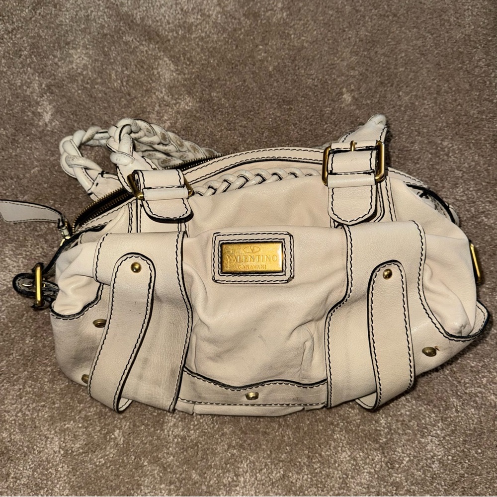 Rare Vintage Valentino Garavani Braided Tote Shoulder Bag